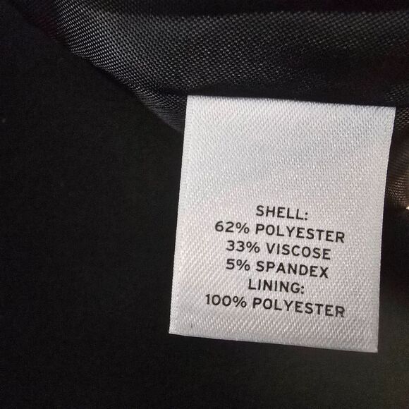 Halogen Blazer Women's Size 10 Solid Black Triple Button Single Breasted - Picture 4 of 10